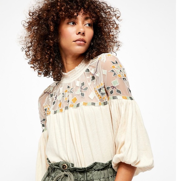 Free People Tops - Free People Monday Morning Embroidered Top